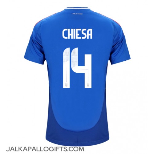 Italia Federico Chiesa #14 Kotipaita EM-Kisat 2024 Lyhythihainen